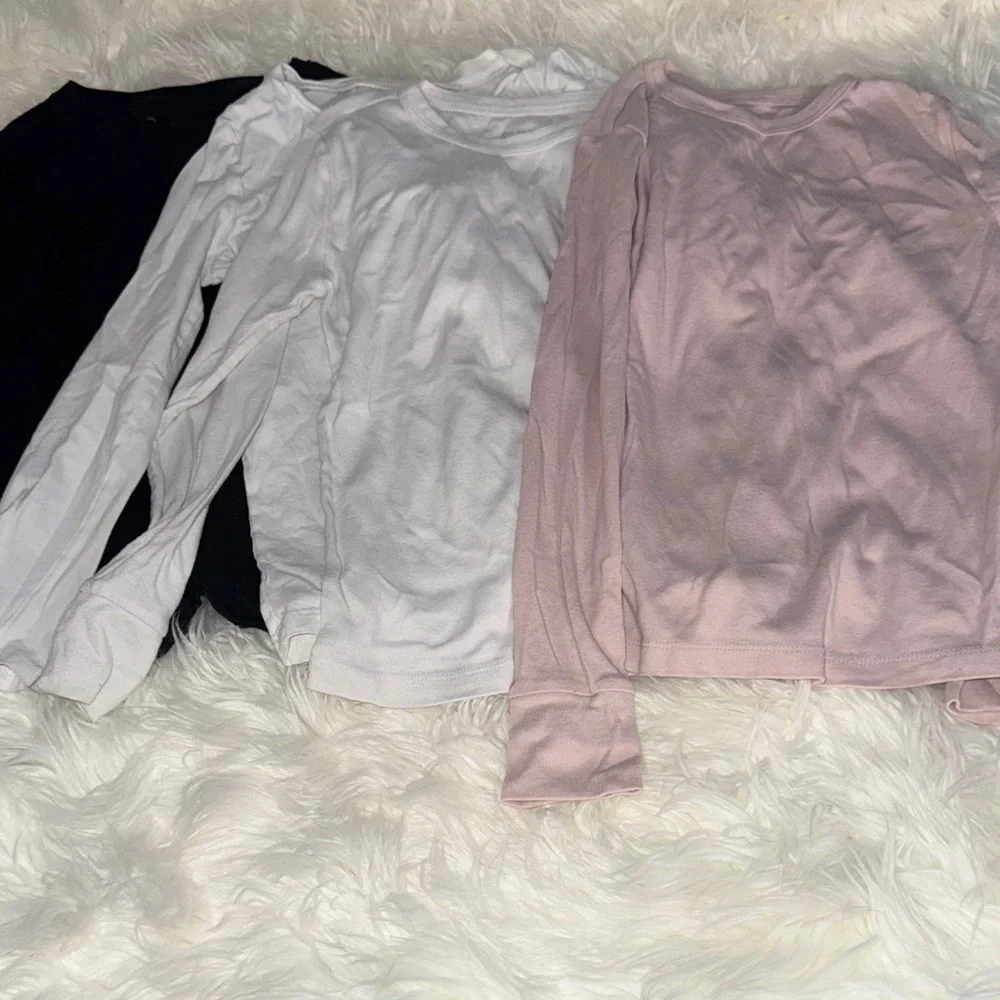Gymboree Long Sleeve Tees - Black, White, Pink